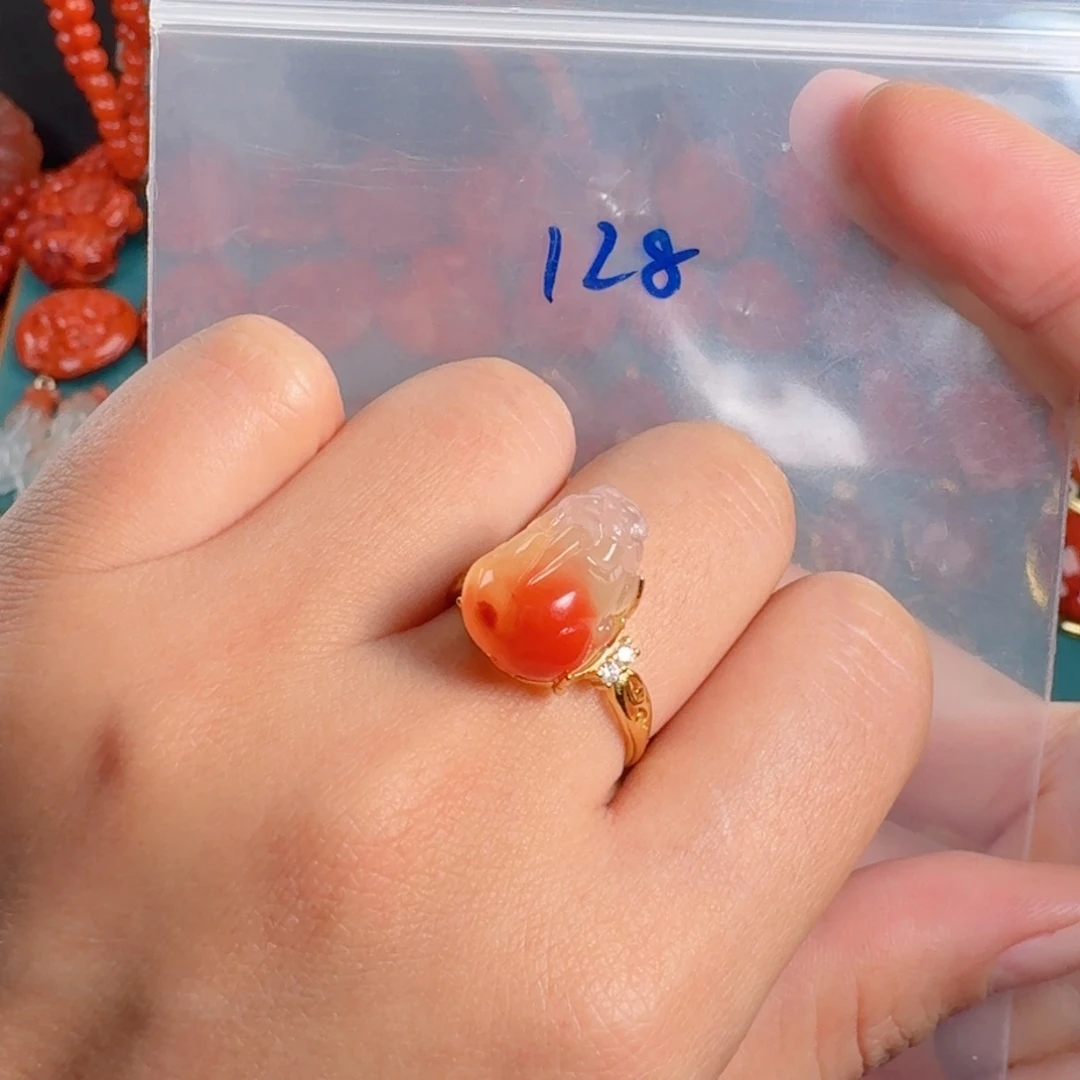 南红玛瑙南红银S925镶嵌
