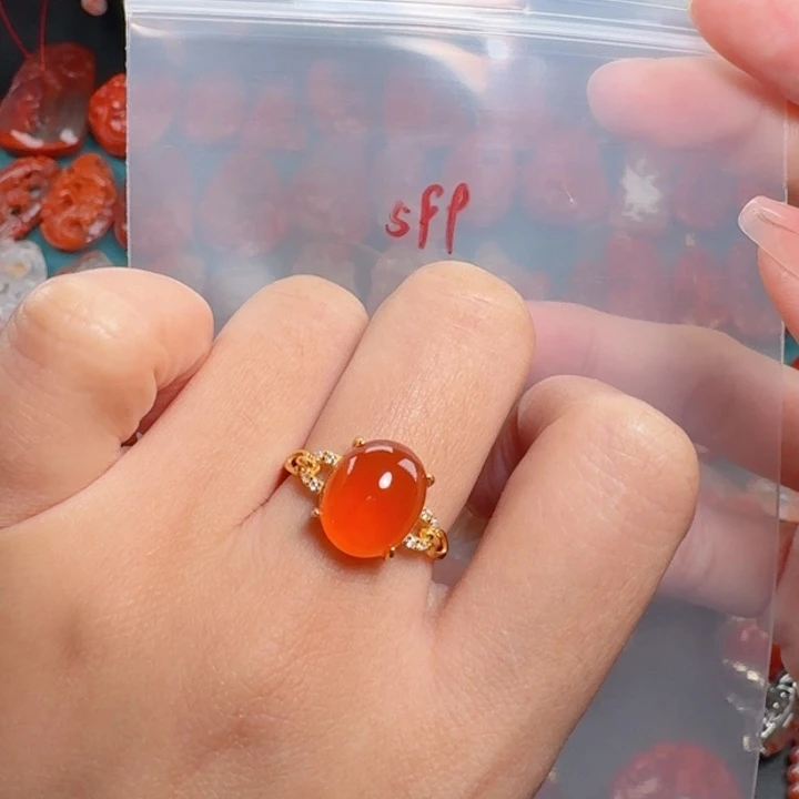 南红玛瑙南红银S925镶嵌