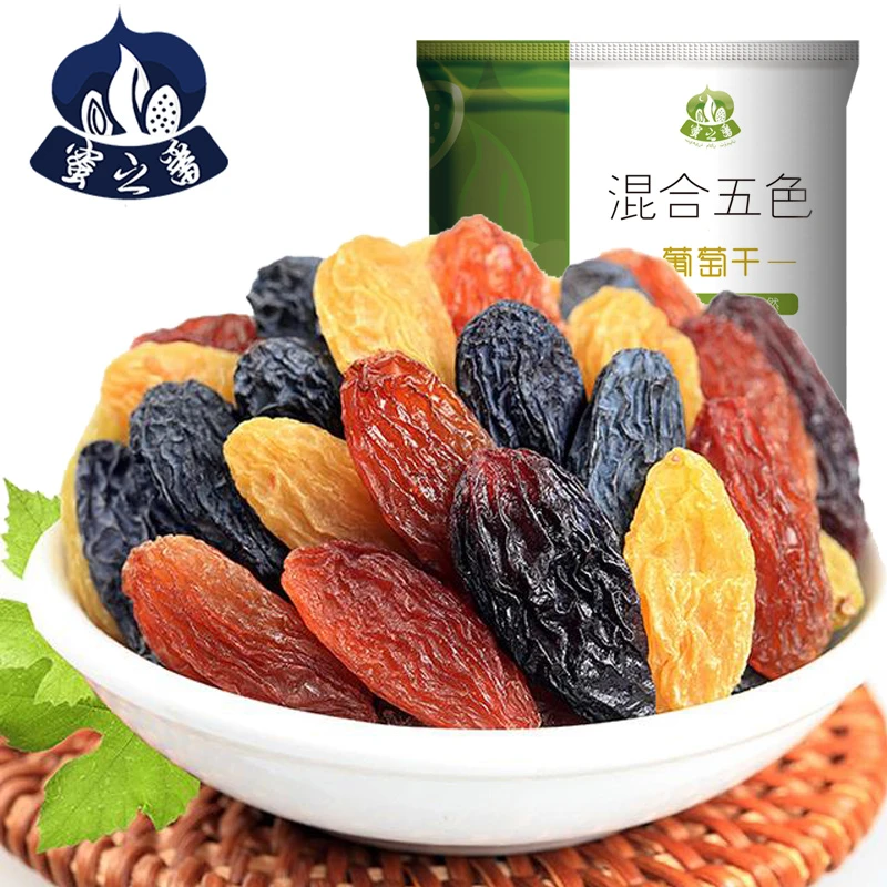 蜜之番新疆特产吐鲁番混合五色葡萄干125g*2袋