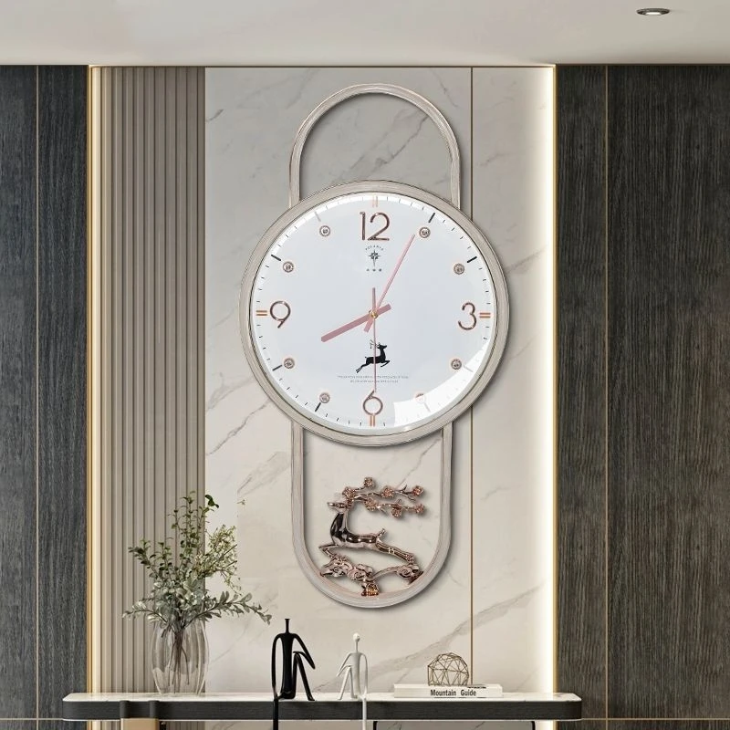 北极星时尚静音挂钟北欧风石英钟客厅家用简约装饰创意个性挂墙钟