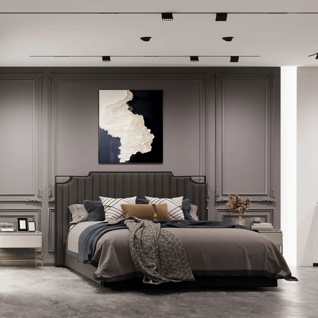 新款秋冬磨毛轻奢数码印花款四件套床品-秋野