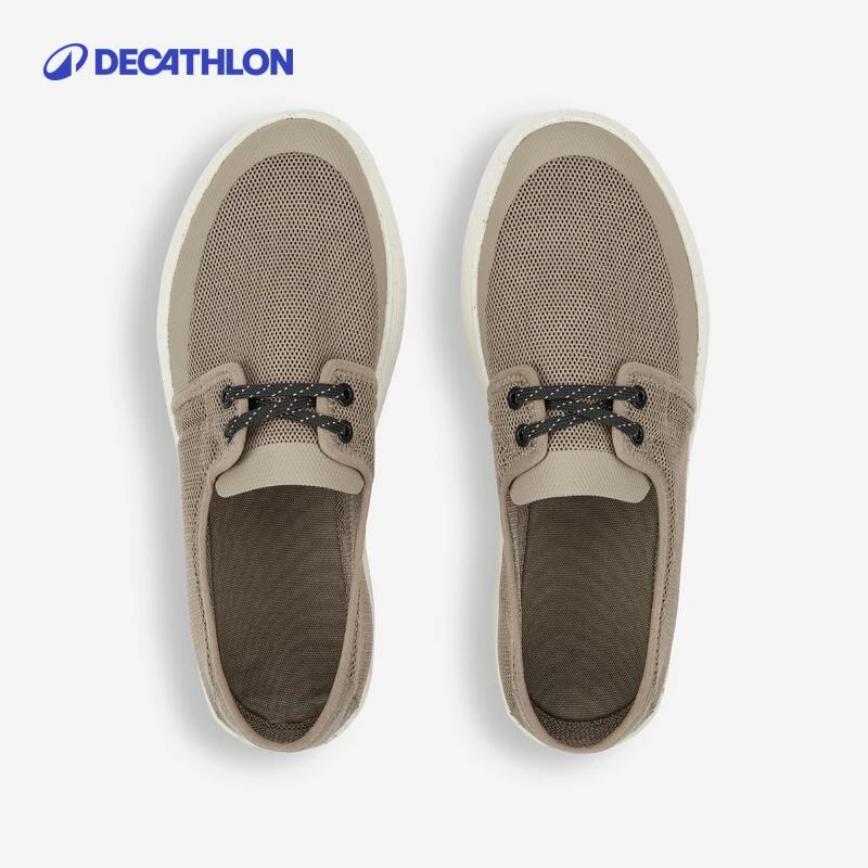 迪卡侬一脚蹬男透女气豆豆鞋乐福鞋夏沙滩鞋软底方便穿脱342942