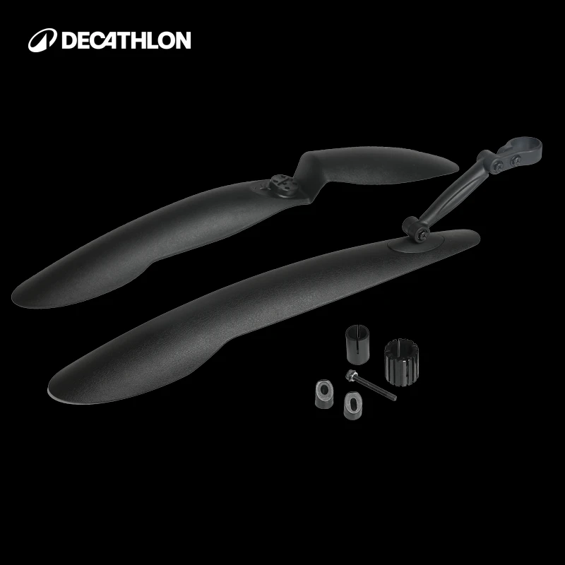 迪卡侬山地车自行车通用前后挡泥板配件防泥挡板加宽白色308813