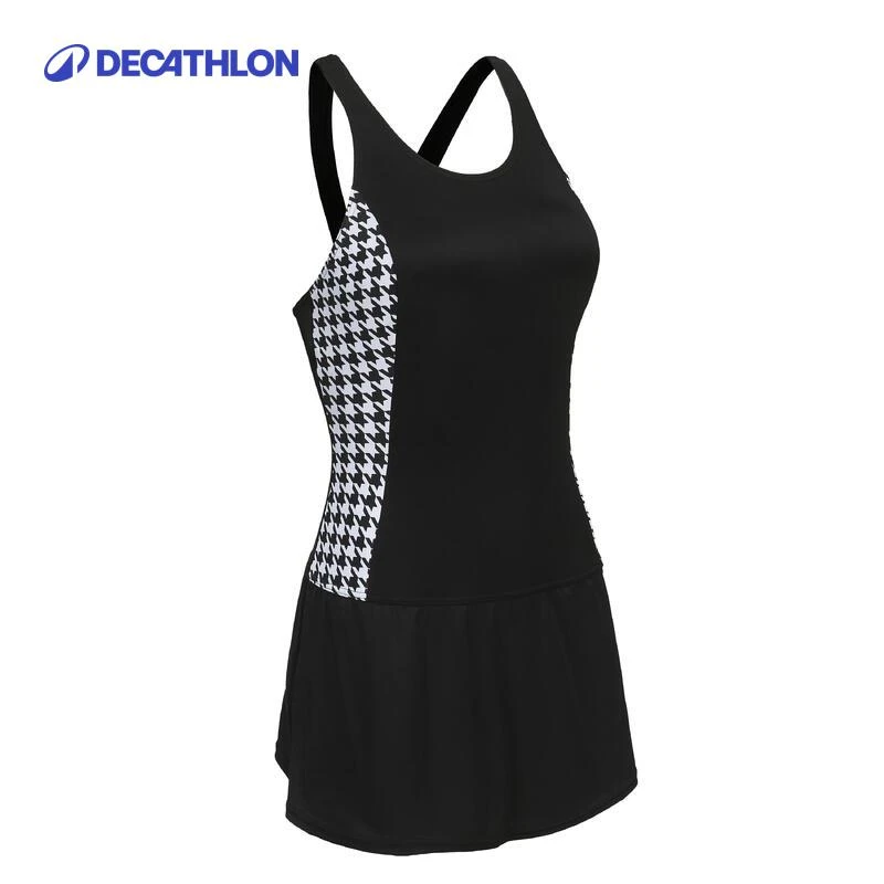 迪卡侬泳衣女夏连体遮肚显瘦遮肉泳衣大码保守泳装裙式女士160859