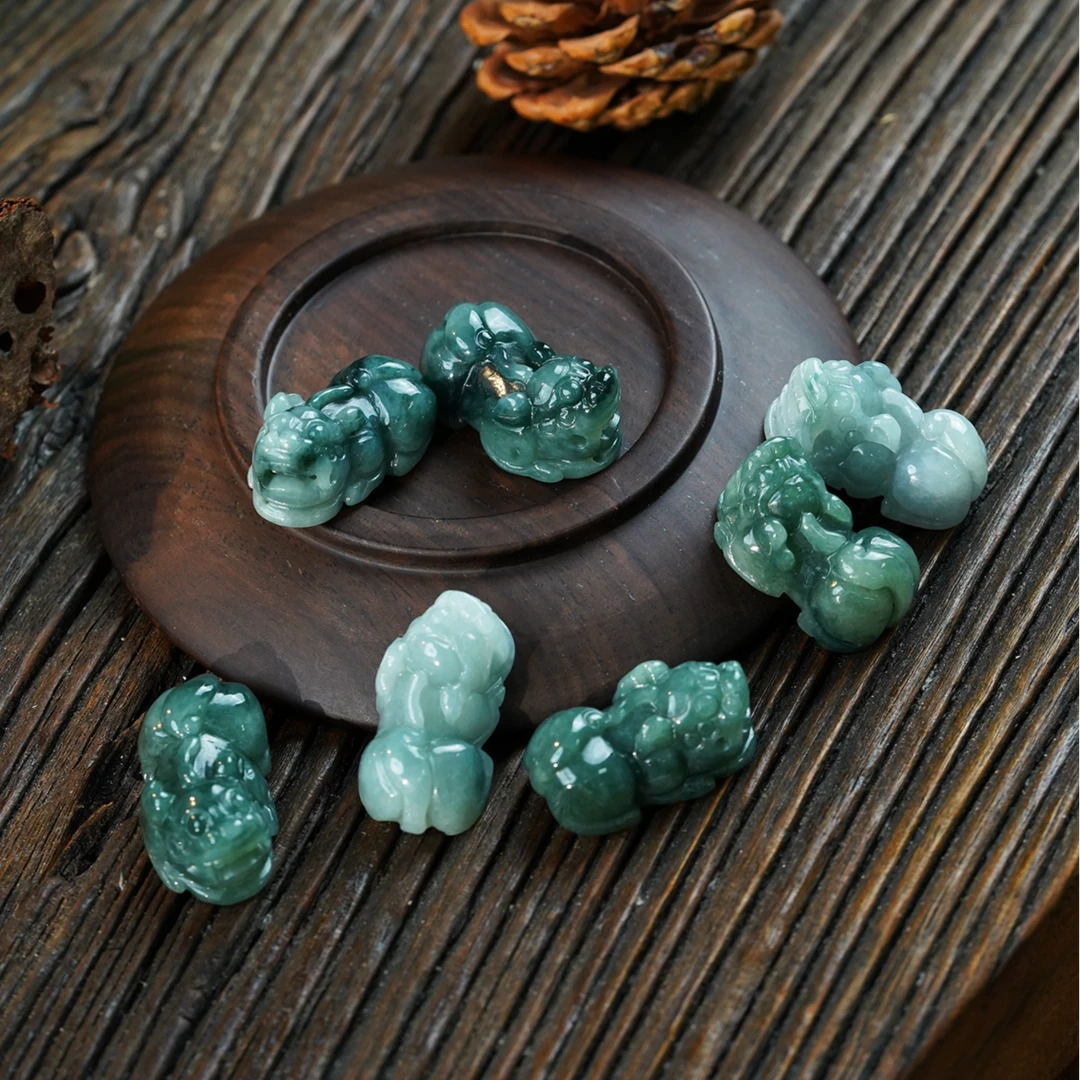 【石缘居珠宝】天然翡翠A货时尚个性貔貅吊坠 A1-8(多样性发其一)