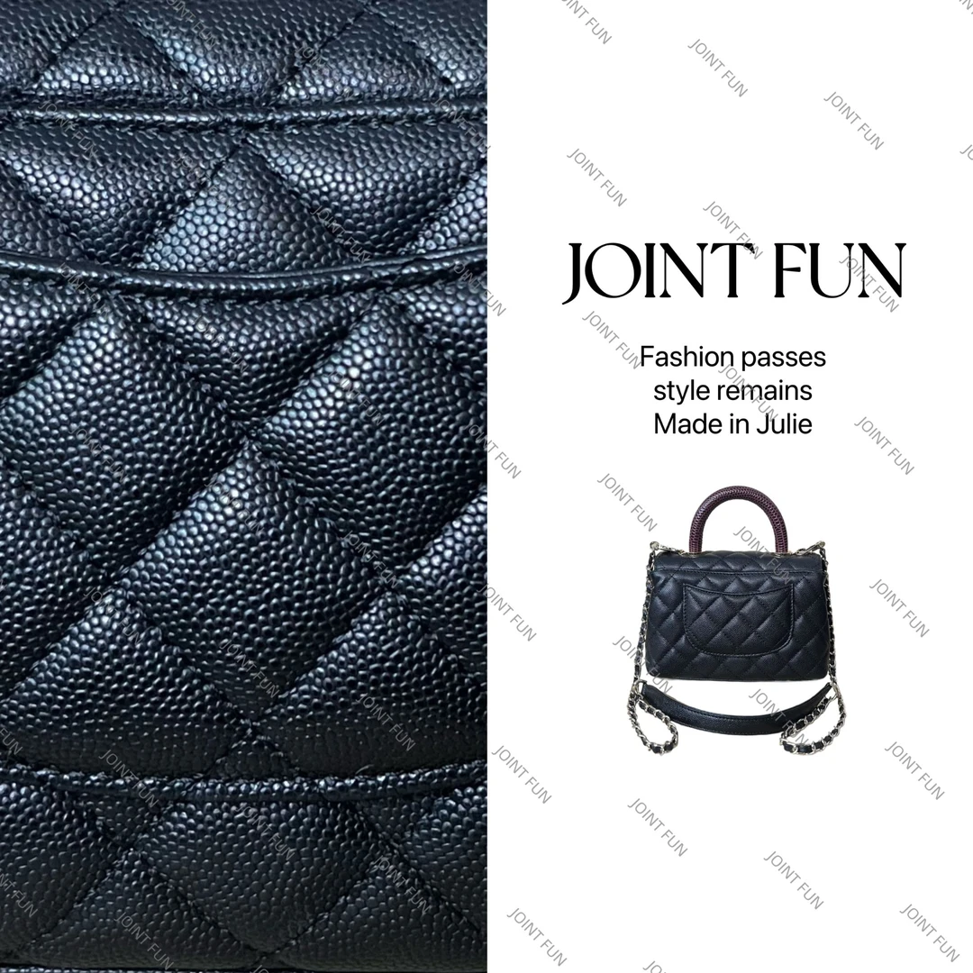 X33-Y1  MINI红柄憨豆20CM 小香风轻奢时尚百搭气质经典单肩