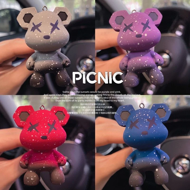 暴力熊汽车空调出风口香薰车载香水车内摆件可爱装饰品创意摆件