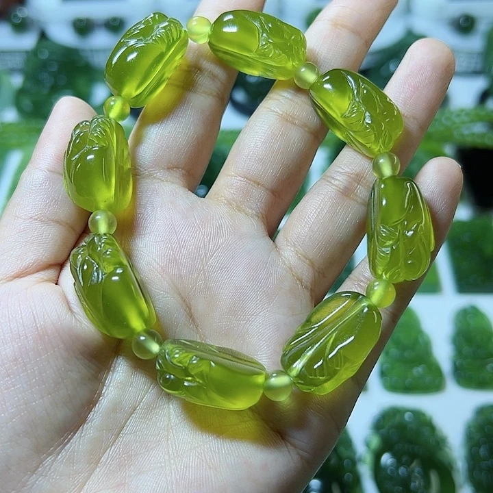 蛇纹石玉手链未镶嵌