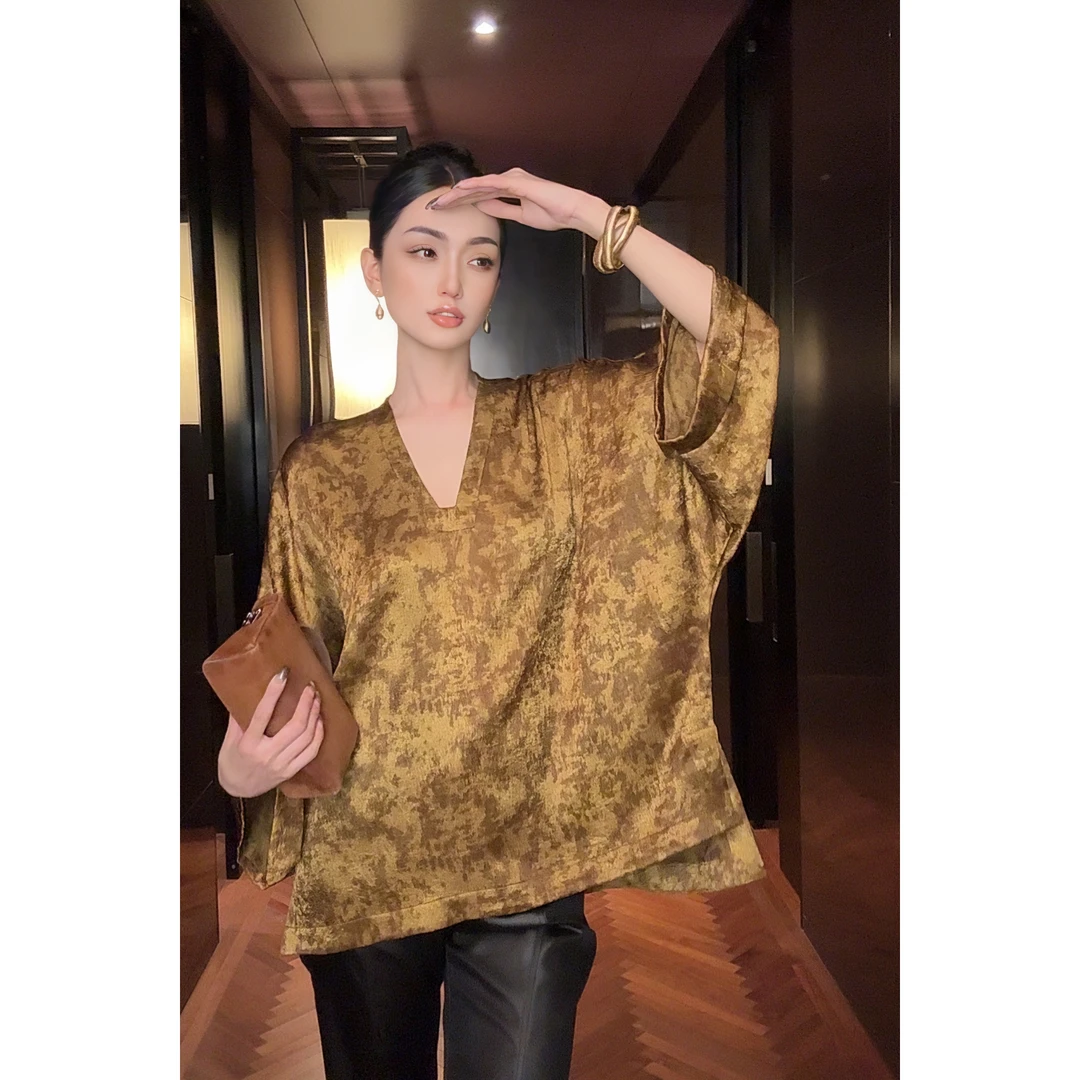 紫紫 静影沉璧  中式腔调薄凉松弛上衣夏季新中式衬衫ZC06SZYL403