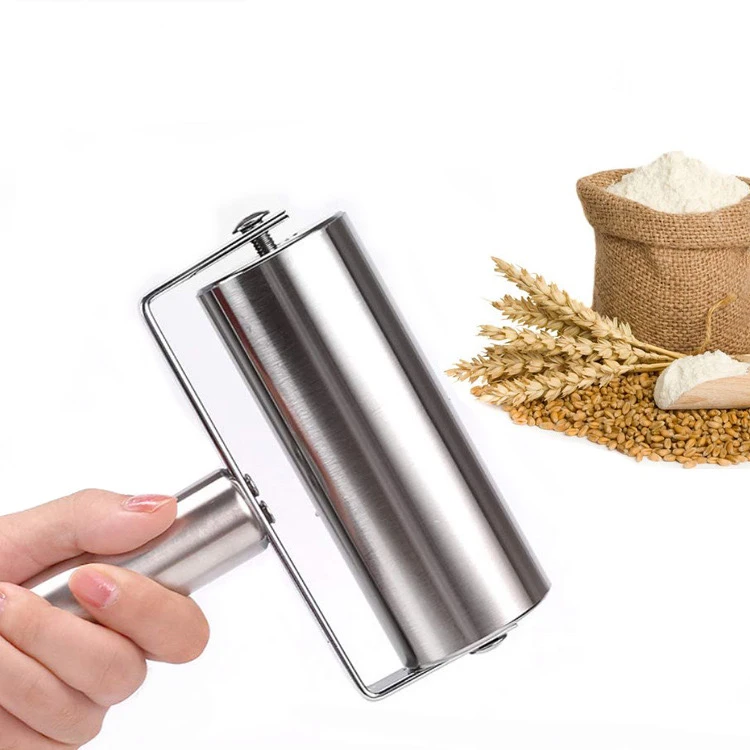 擀面杖（直播间同款）不锈钢T型面粉棍饺子皮滚轮擀面棒手动