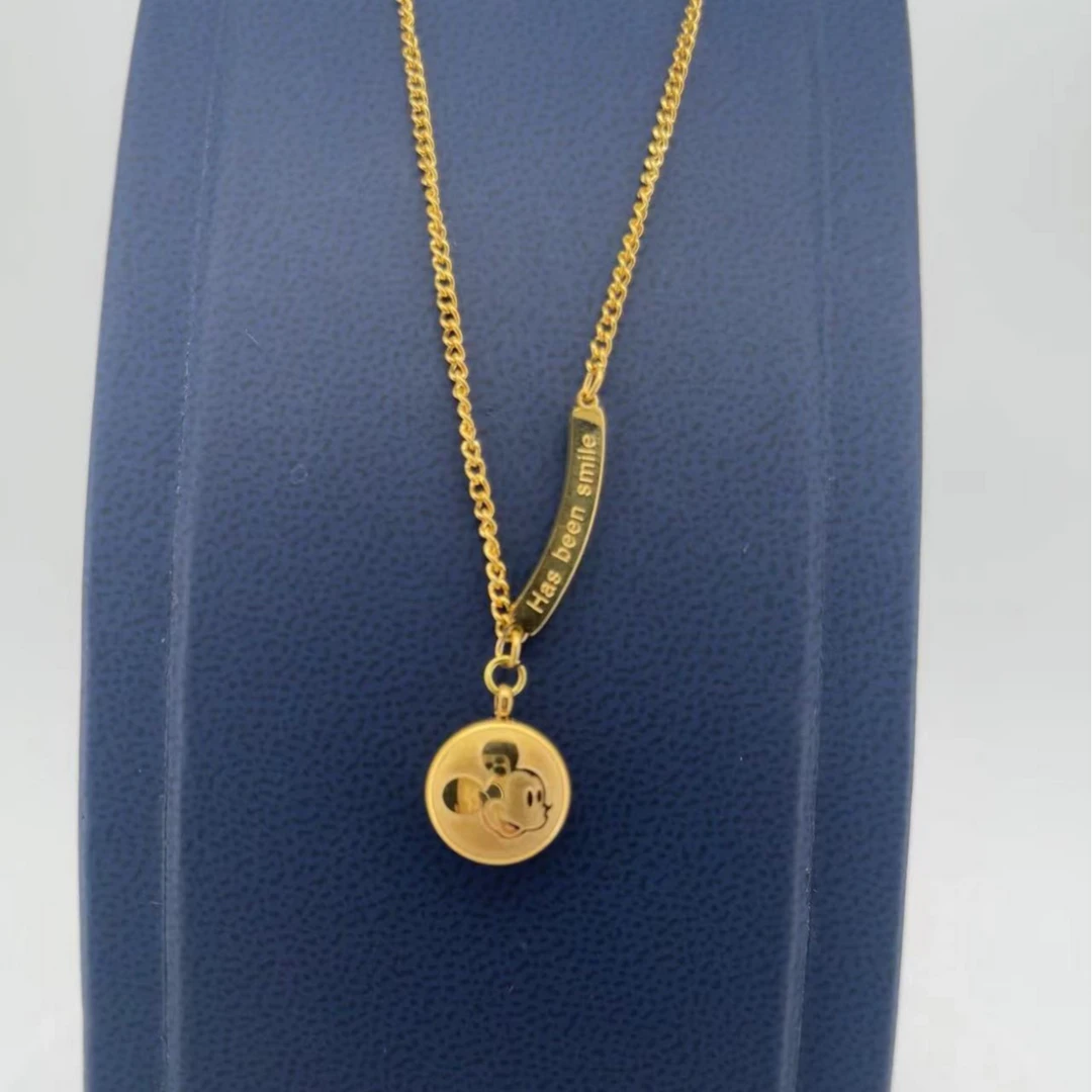 钛钢项链 A-56米奇字母项时尚百搭简约经典气质坠链