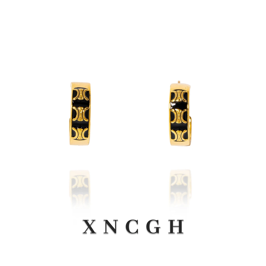 铜合金耳饰 1249耳饰时尚轻奢百搭简约设计师气质