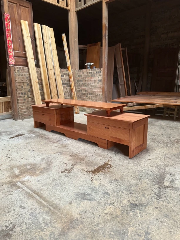 电视柜简约原木家具