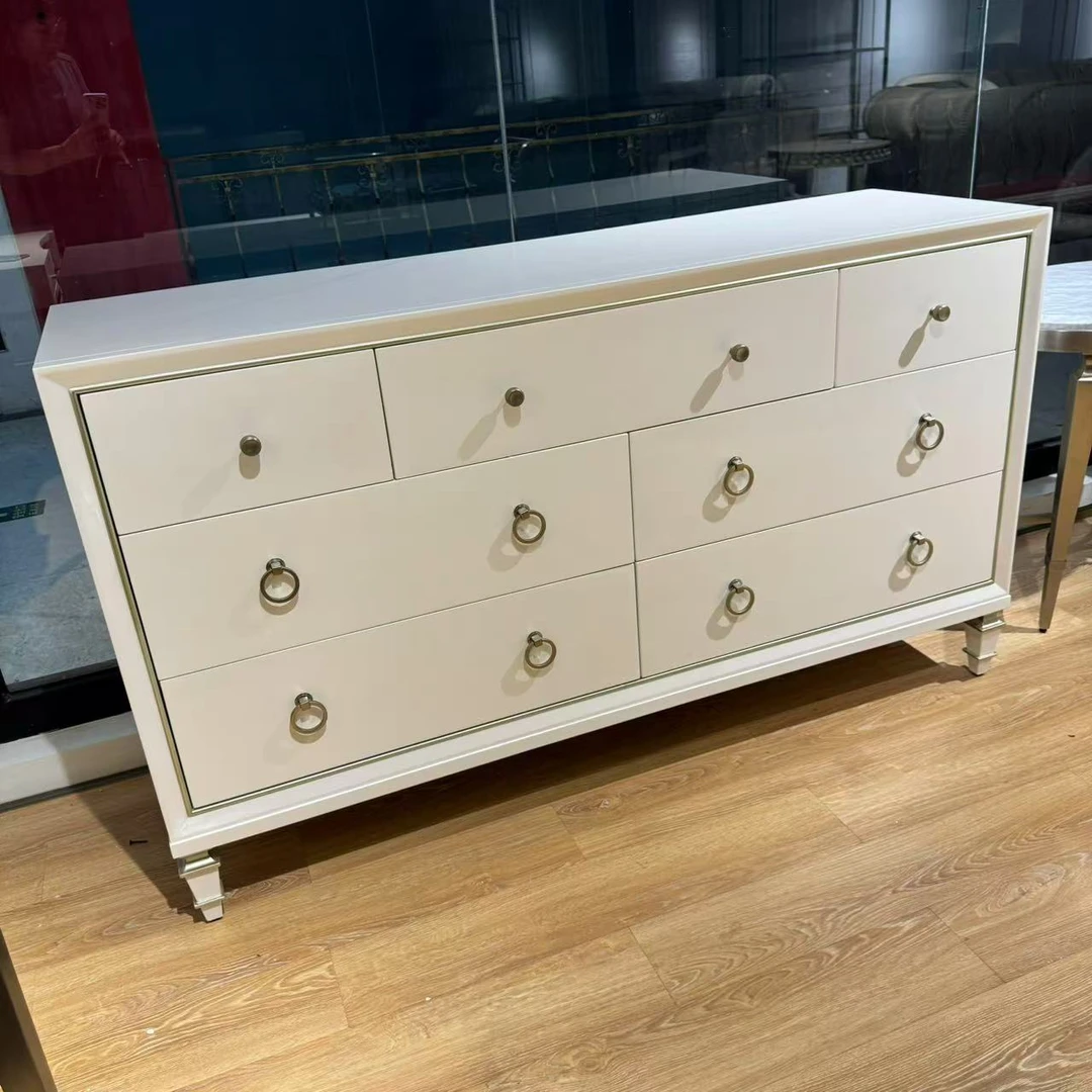 EH-10915 美式轻奢实木8斗柜 卧室储物柜W1500×D450×H860