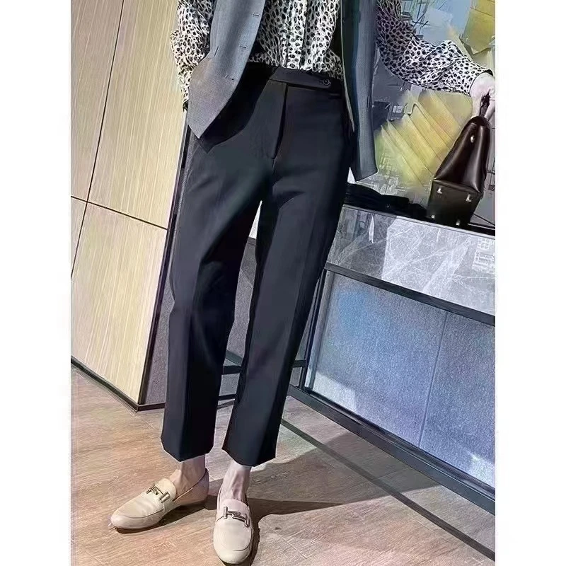 显瘦百搭黑色小西裤 裤长89 JM7972