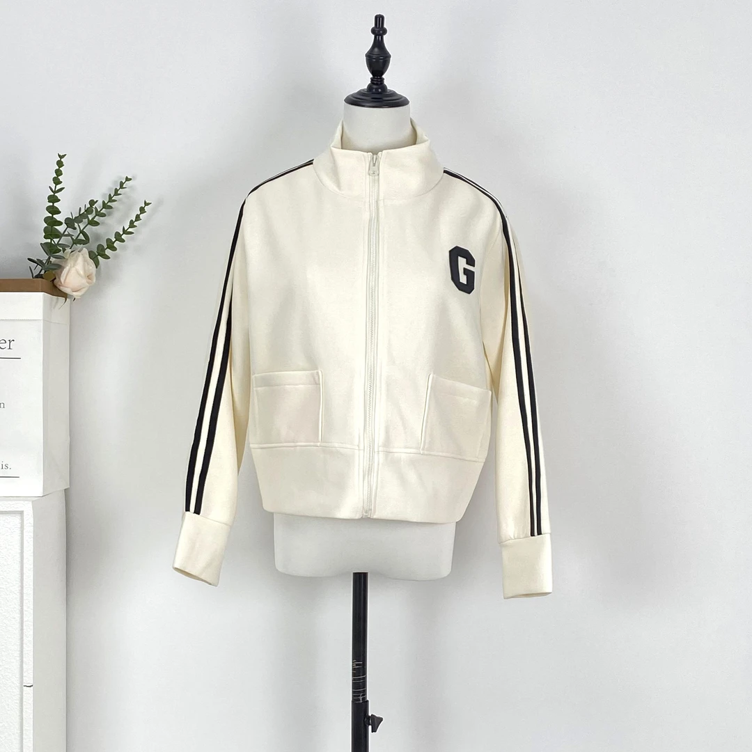 立领棒球服外套女开衫2024春秋新款宽松百搭短款休闲运动夹克8609