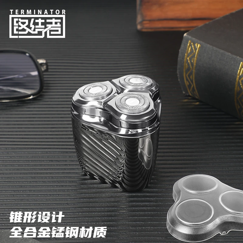 终结者剃须刀新款黑曜石色锰钢精钢刀片全身水洗便携出行男士剃刀