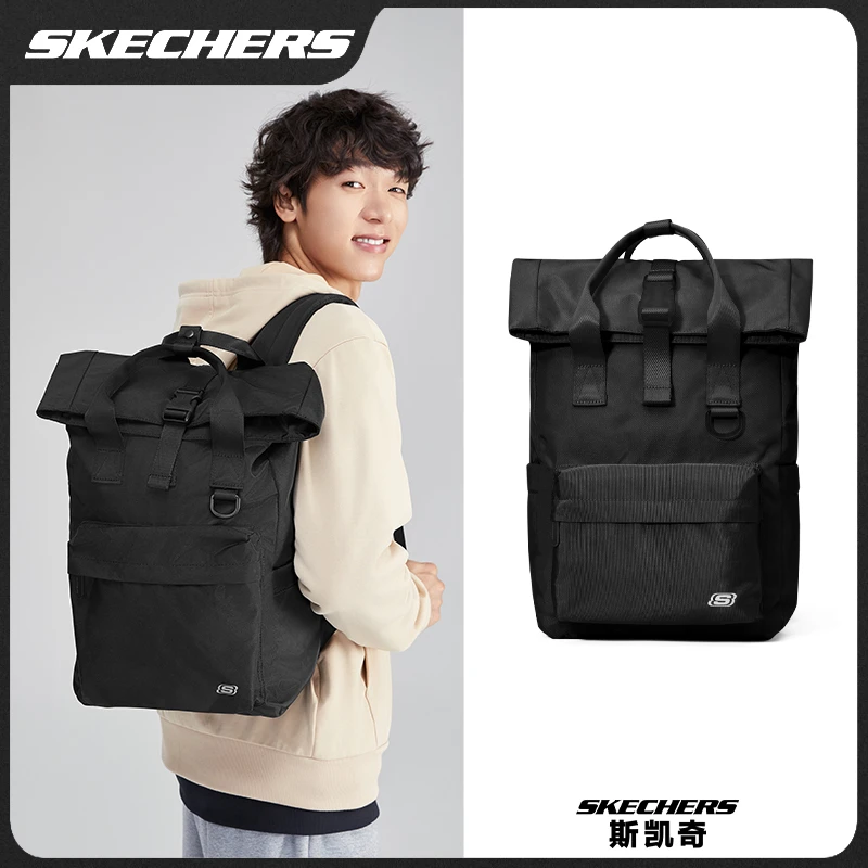 SKECHERS/斯凯奇时尚大容量双肩包书包男女旅行户外背包L323U051