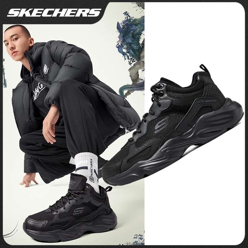 SKECHERS/斯凯奇秋冬复古加绒耐磨百搭男鞋老爹鞋保暖运动894169