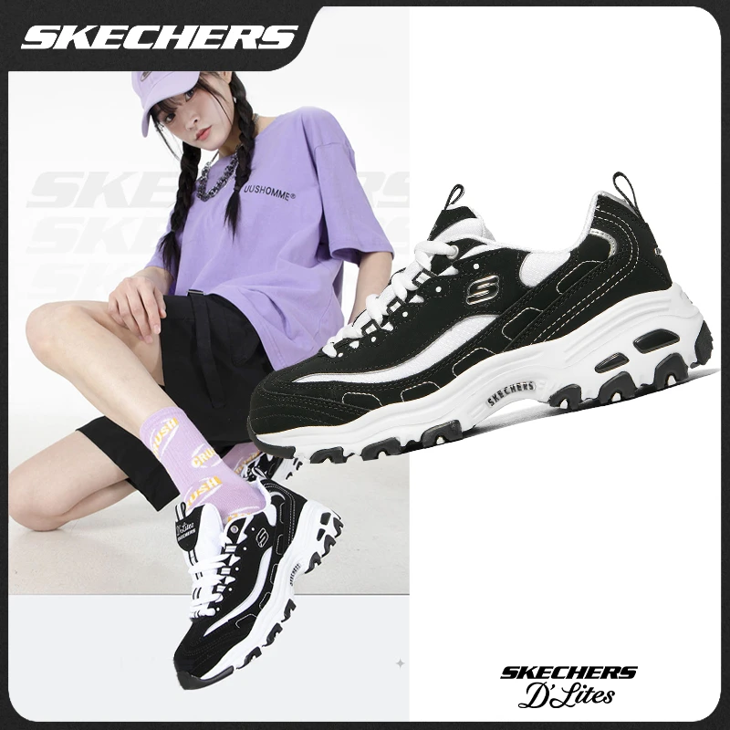 SKECHERS/斯凯奇秋冬新款熊猫鞋休闲舒适女鞋增高老爹鞋66666179
