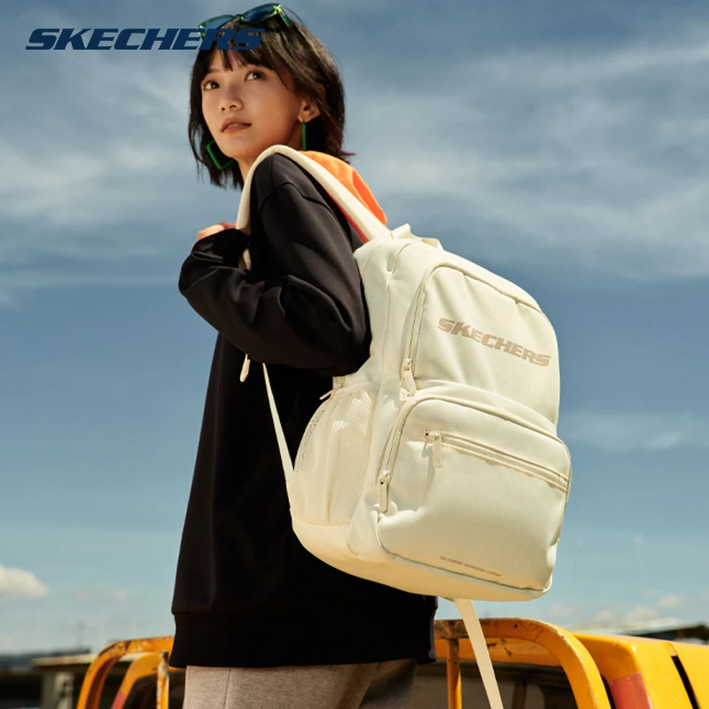 SKECHERS/斯凯奇时尚双肩包男女款学生书包大容量电脑包L323U095