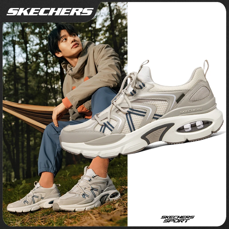 SKECHERS/斯凯奇夏季透气男鞋运动徒步登山防滑耐磨老爹鞋232658