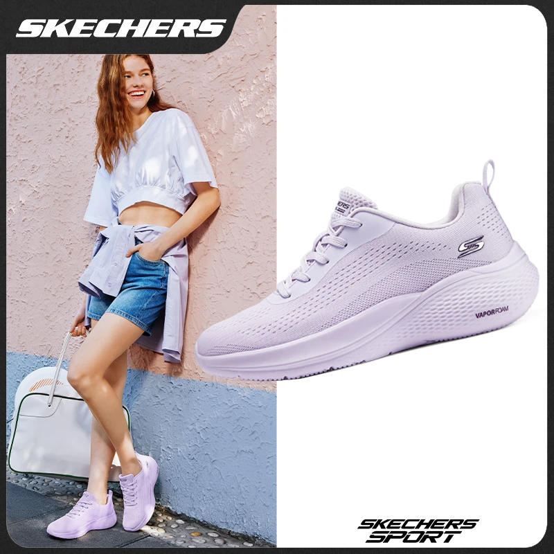 SKECHERS/斯凯奇夏季透气舒适时尚女鞋休闲减震运动跑步鞋117550
