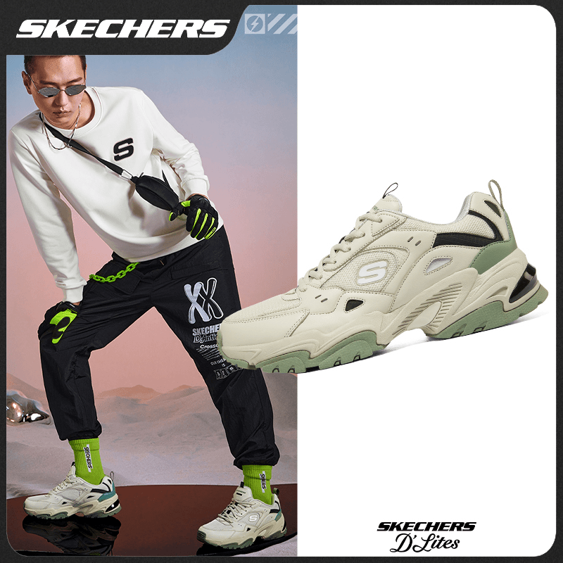 SKECHERS/斯凯奇春夏机甲鞋时尚老爹鞋男女鞋复古运动跑鞋237209