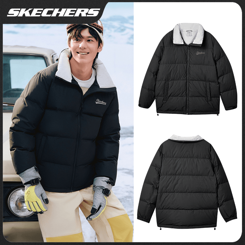 【防风羽绒服】斯凯奇秋冬保暖休闲男女款百搭舒适运动外套L423U080