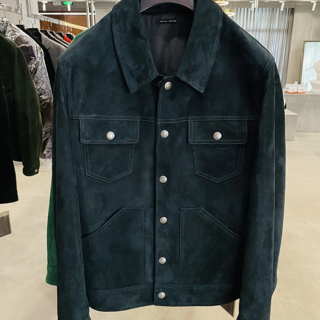 （主店）LA CALIFFA“性感总裁装束 莫奈青” 修身版立体剪裁牛仔夹克