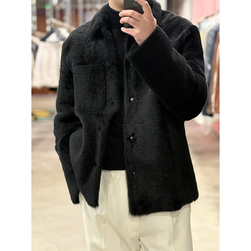 （主店）68200版”西班牙拉贡LACON黑珍珠Lechal crust"羔羊皮毛一体