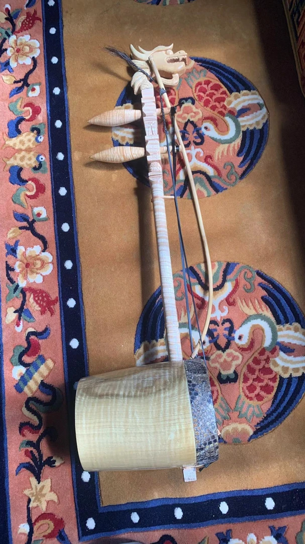 巴塘弦胡  蟒皮  琴筒琴杆拉茶（五角枫）材料  纯手工龙头