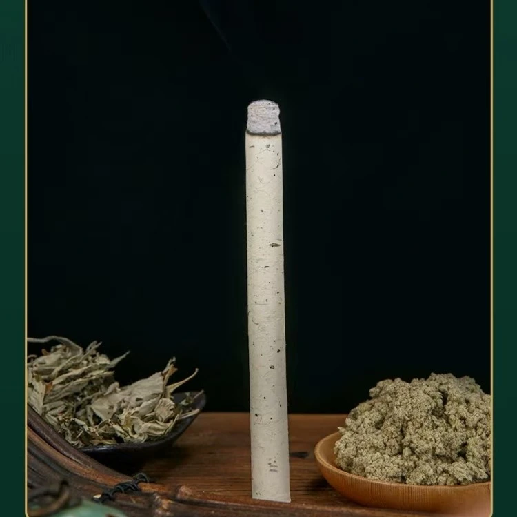 秦岭终南山野生艾条1.8cm*20cm送三针背部艾灸盒+穴位图+5支艾柱