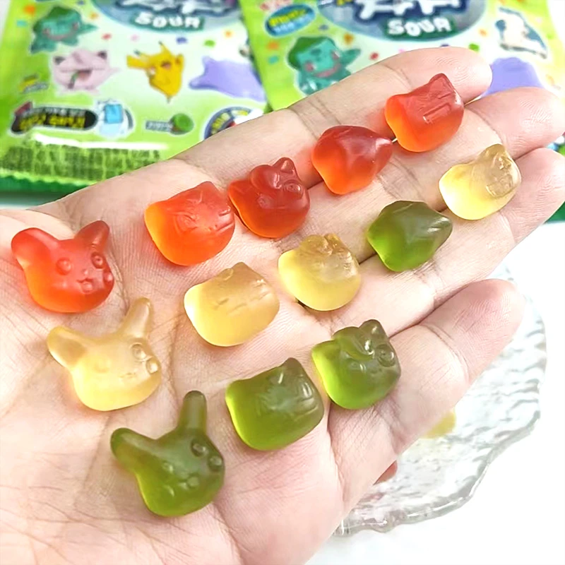 韩国进口西洲seoju果汁软糖宝可梦皮卡丘零食盲盒贴纸高颜值糖果