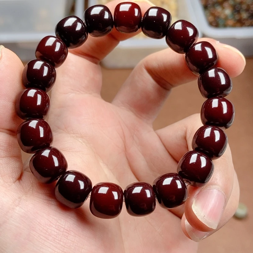 【闪购商品】菩提根/象牙果手串11mm单圈车厘子红菩提桶珠福利