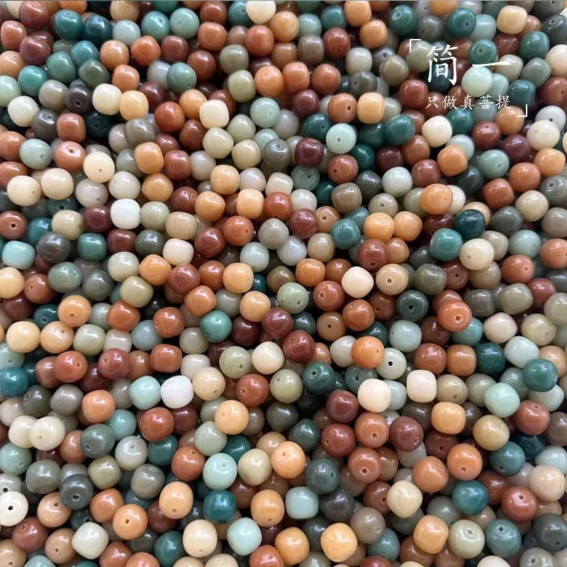 菩提散珠干磨菲料精工老型桶珠多宝色手串手持DIY创意菩提根