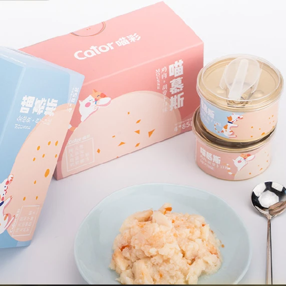 Cator喵彩喵慕斯猫猫主食零食兔肉火鸡肉宠物主粮现货85g*4罐