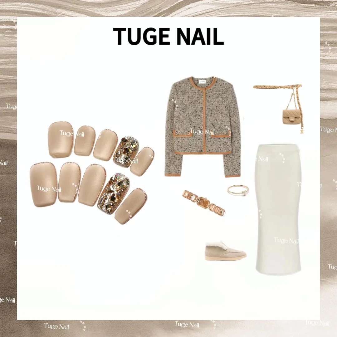 TugeNail “温莎”新年美甲秋冬高级极简小众设计师美甲TG20240010