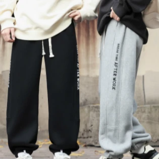 3815青少年冬季潮款加速度加绒卫裤