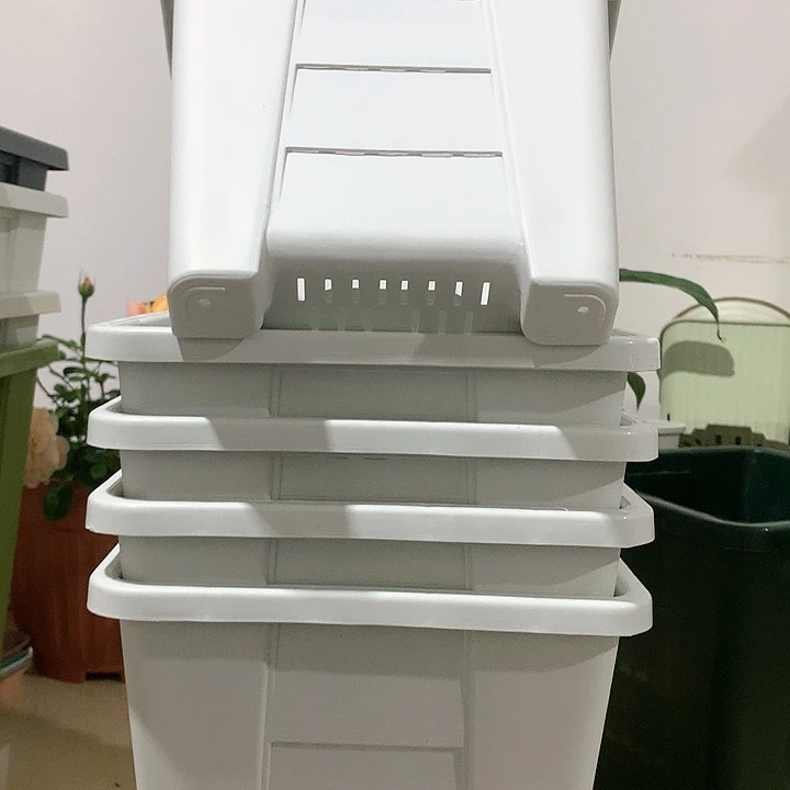 树脂方盆口22白色5个