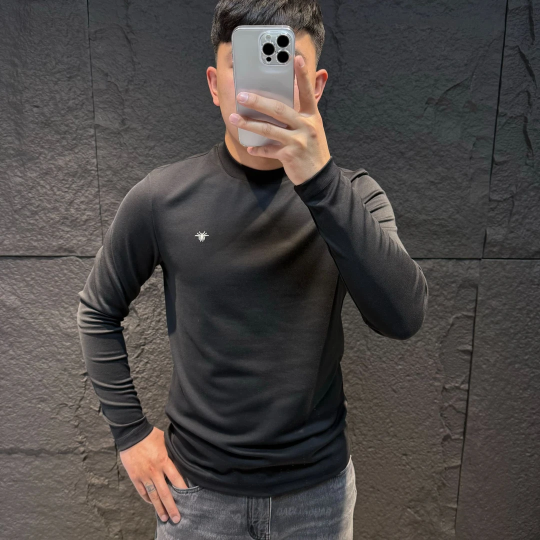 FS福利款秋冬男士莫代尔混纺超柔顺纯色加厚T恤