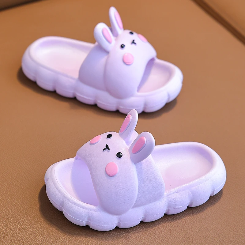 卡通亲子兔子儿童拖鞋女童夏季室内外女孩防滑新款踩屎感凉拖鞋