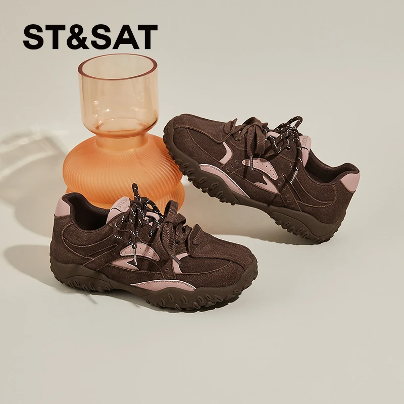 星期六美拉德复古小众德训鞋女鞋2024新款冬季透气运动休闲老爹鞋