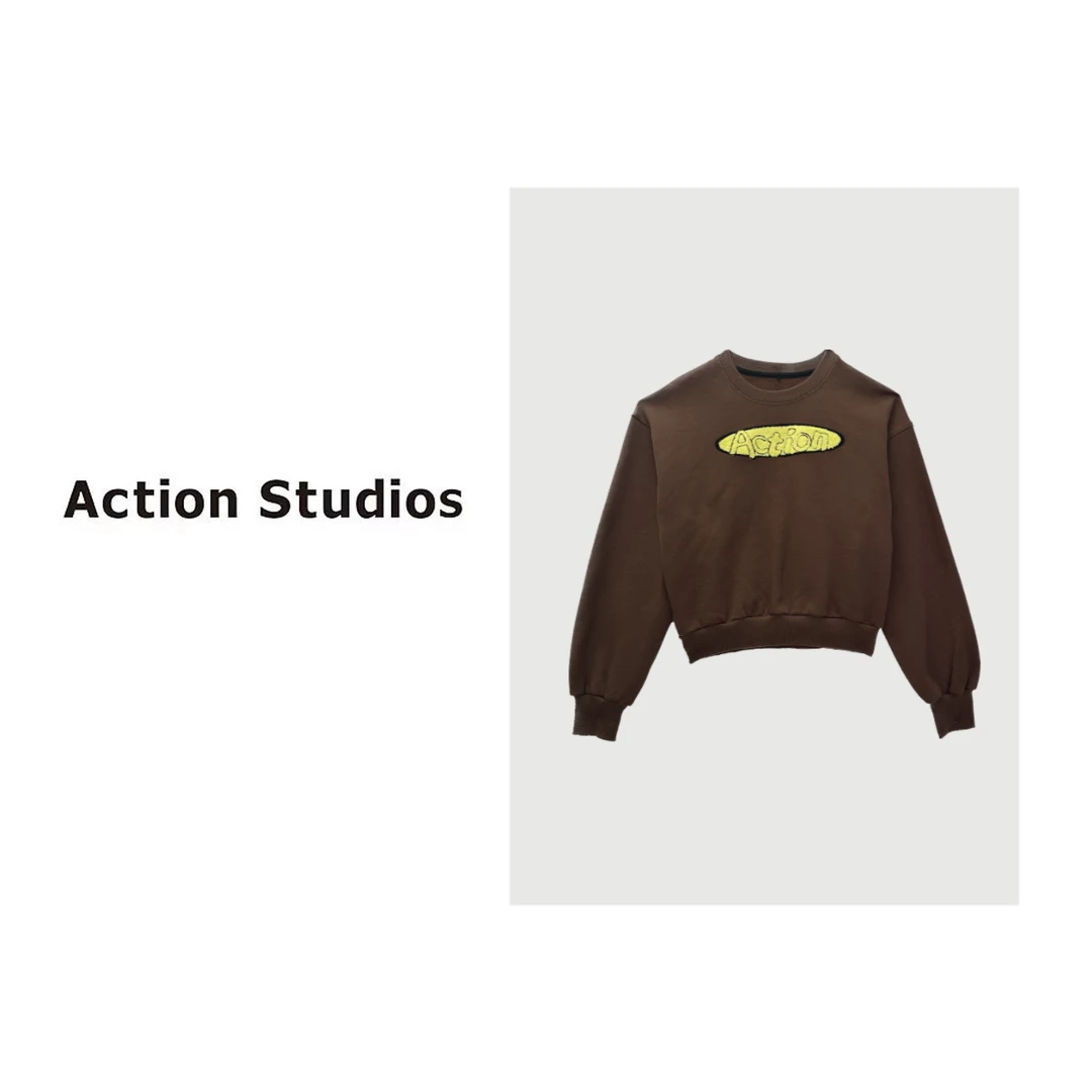 Action Studios毛巾绣撞色卫衣9097