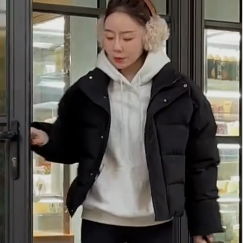 Action Studios【黑面包】龟背廓形立领保暖鹅绒服9163