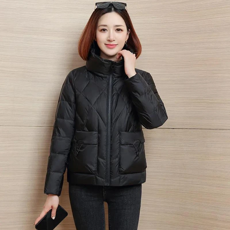 秋冬羽绒服小个子冬季加厚羽绒服女韩版修身显瘦大口袋羽绒