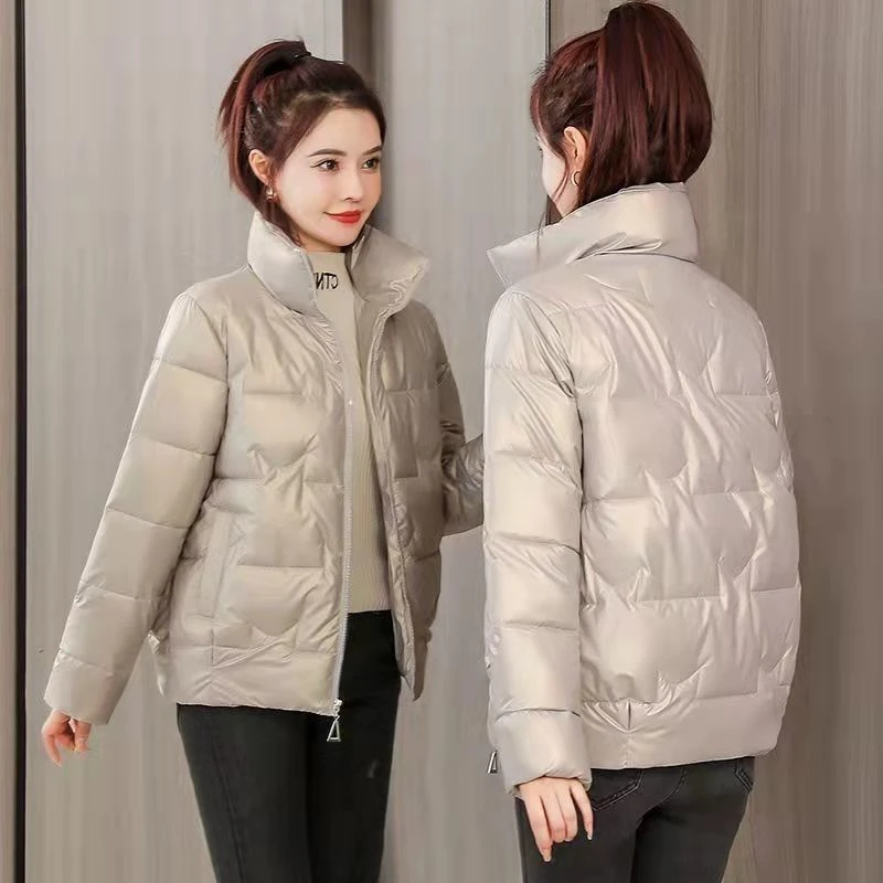 秋冬羽绒服反季清仓2023短款立领羽绒服大码棉袄小个子修身免洗