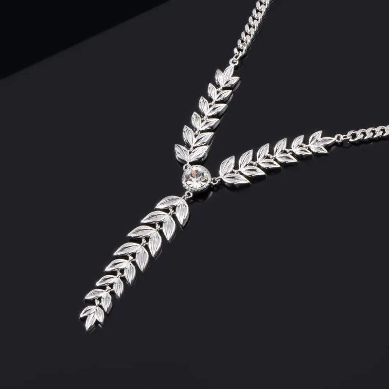 钛钢项链 麦穗毛衣链优雅轻奢女时尚简约气质百搭项链精致锁骨链