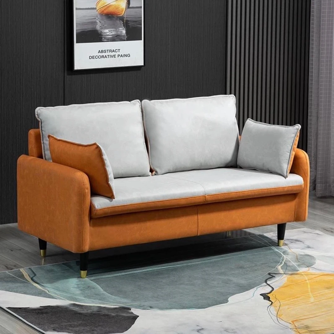 【新疆包邮】意都#简约现代科技布小户型客厅双人沙发