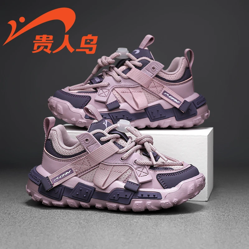 贵人鸟童鞋2024春季新款儿童运动鞋网面透气女童潮鞋中大童跑步鞋